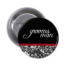 Botón del padrino de boda de la belleza del damasc