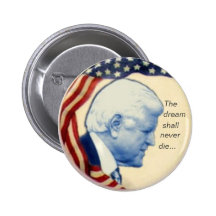 Botón del perfil de Ted Kennedy Pin
