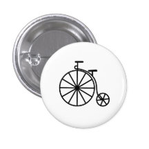 Botón del pictograma de la bicicleta del vintage pin