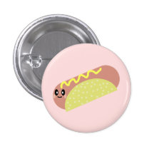 BOTÓN DEL PIN DEL PERRITO CALIENTE DE KAWAII YUM