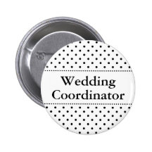 Botón del pinback del coordinador del boda para lo