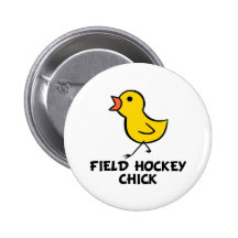 Botón del polluelo del hockey hierba pin