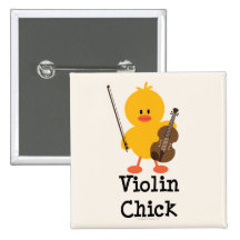 Botón del polluelo del violín pin