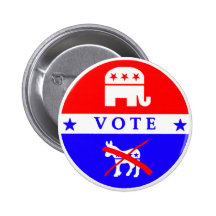 Botón del republicano del voto pins