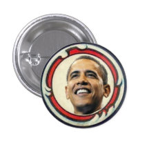 Botón del Retro-Estilo de Obama Pin