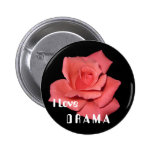 Botón del rosa rojo pins