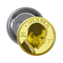 Botón del tamaño estándar de la moneda de Obama Pin