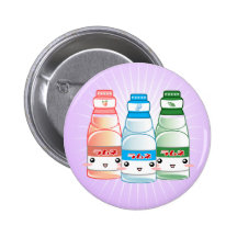 Botón del trío de Ramune del japonés Pin