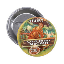 Botón del viejo hombre de McCain Pin