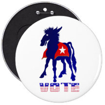 Botón del voto de los Dems Pin