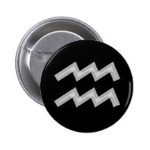 Botón del zodiaco del portador del agua del acuari pins