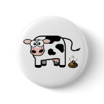 Botón divertido de la vaca de Pooping botones