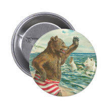 Botón divertido de los osos del Victorian Pins