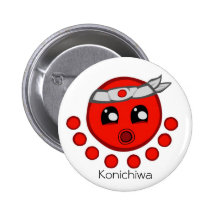 Botón estupendo de Konichiwa Tako Pin