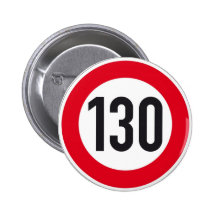 botón europeo de la muestra de la carretera de 130