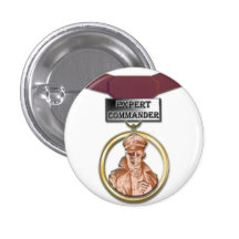 Botón experto de la medalla del comandante pins