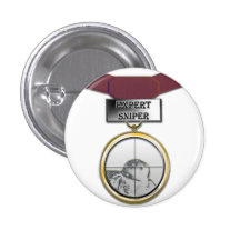 Botón experto de la medalla del francotirador pin