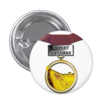 Botón experto de la medalla del fusilero pins