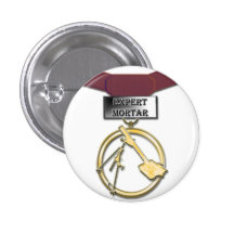 Botón experto de la medalla del mortero pin