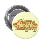 Botón feliz de la acción de gracias pin