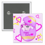 Botón feliz de Pascua del meñique afortunado lindo Pin