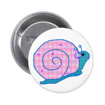 Botón feliz del caracol pin