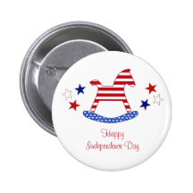 Botón feliz del Día de la Independencia Pin