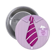 Botón feliz del lazo de la camisa del día de padre pin