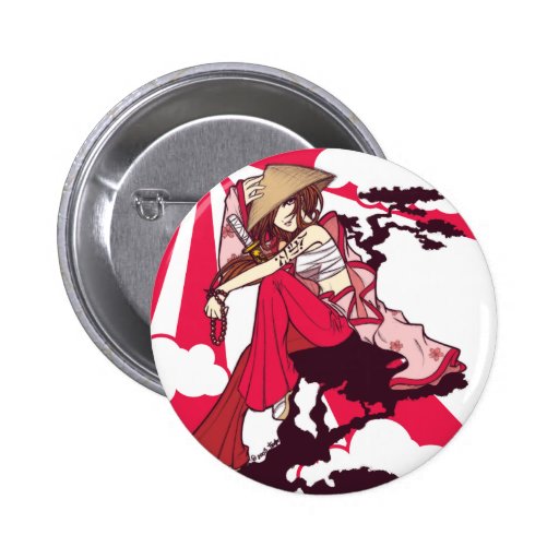 Botón femenino del samurai