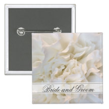 Botón floral blanco del boda pin