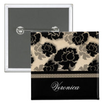 Botón floral sucio de la decadencia, beige de marf pin