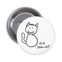 Botón fresco del gato pin