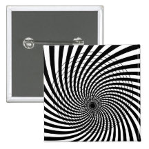 Botón GEOMÉTRICO ESPIRAL del ARTE DE OP. SYS. Pins