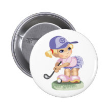 Botón Golfing del chica Pin