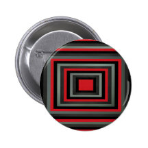 Botón - gris rojo y negro abstractos pin