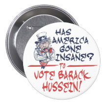 Botón insano de Hussein Pin