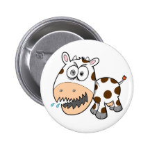 Botón insano loco de la vaca loca pin