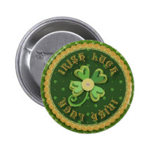 Botón irlandés de la suerte pins