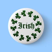Botón irlandés del anillo del trébol botones