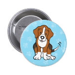 Botón lindo del beagle del perro del dibujo animad pin