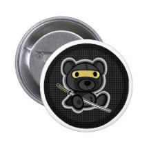 Botón lindo del oso de peluche del guerrero del sa pins