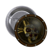 Botón mecánico del corazón de Steampunk