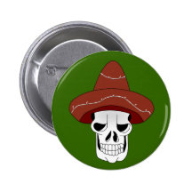 Botón mexicano del cráneo pin