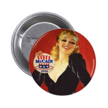 Botón modelo del chica de McCain Pin