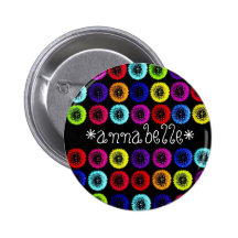Botón multicolor conocido de encargo de los diente pins