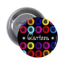 Botón multicolor conocido de encargo de los diente pins