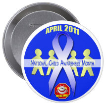 Botón nacional del mes de la conciencia del niño pins
