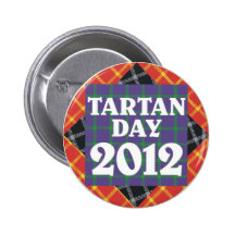Botón oficial del día 2012 del tartán pins