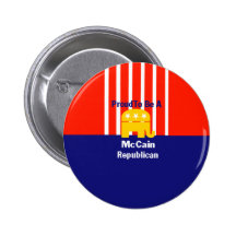 Botón orgulloso de McCain Pin