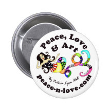Botón promocional de la sirena de la paz, del amor pin